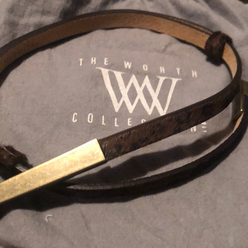 Worth calf hair belt